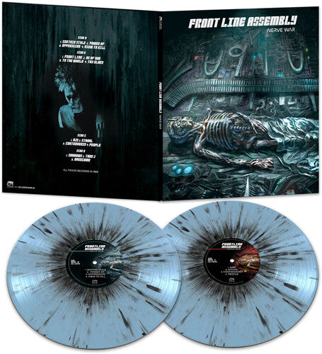 FRONT LINE ASSEMBLY 'NERVE WAR' 2LP (Blue, Black Splatter Vinyl)