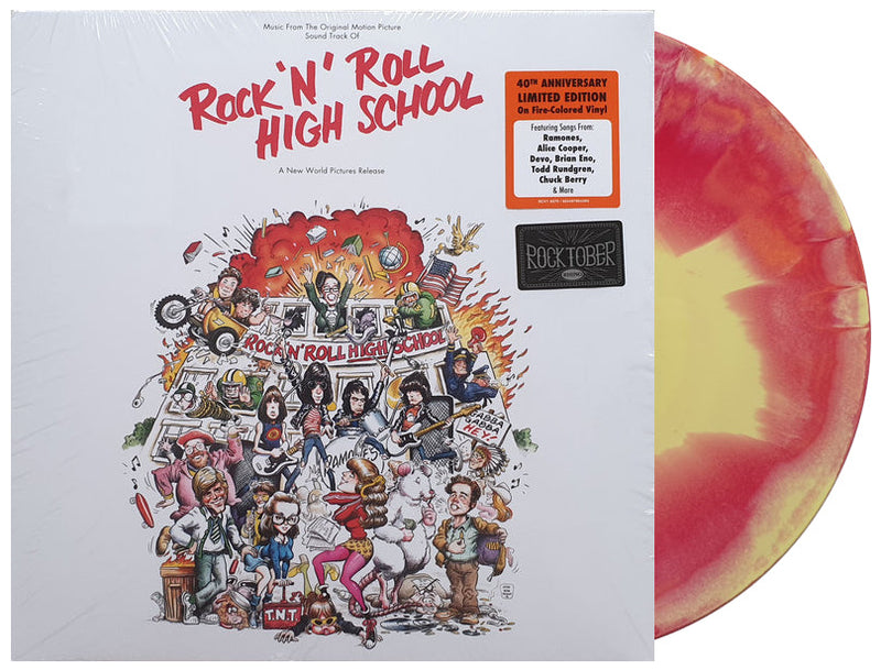 VARIOUS ARTISTS 'ROCK 'N' ROLL HIGH SCHOOL SOUNDTRACK' LP (Orange, Yellow & Red Vinyl)