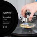 HUDSON HI-FI: SPACEBEN CHROME RECORD WEIGHT STABILIZER WITH PROTECTIVE LEATHER PAD