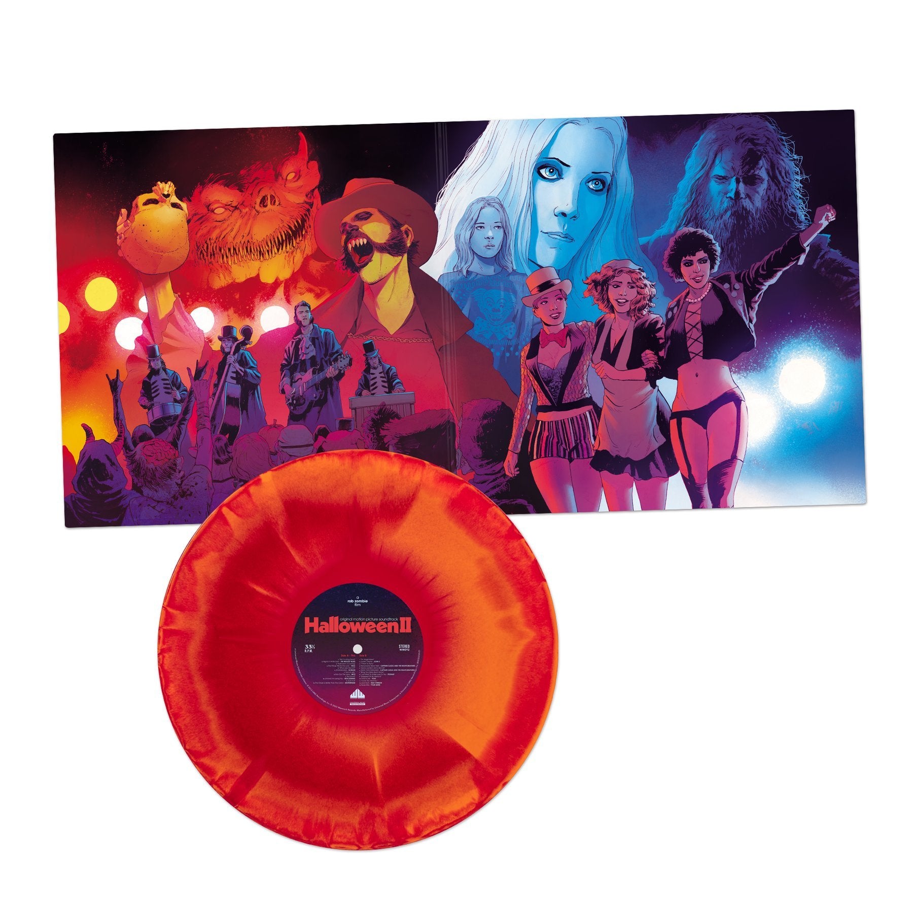 HALLOWEEN II SOUNDTRACK LP (Pumpkin Orange, Candy Apple Red, Magenta Swirl Vinyl, Featuring Rob Zombie, The Moody Blues, Motörhead, and more)
