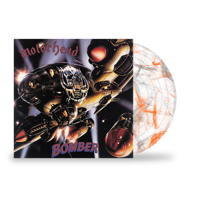 MOTÖRHEAD 'BOMBER' LP (Limited Edition, Clear w/Silver & Orange Swirls Vinyl)