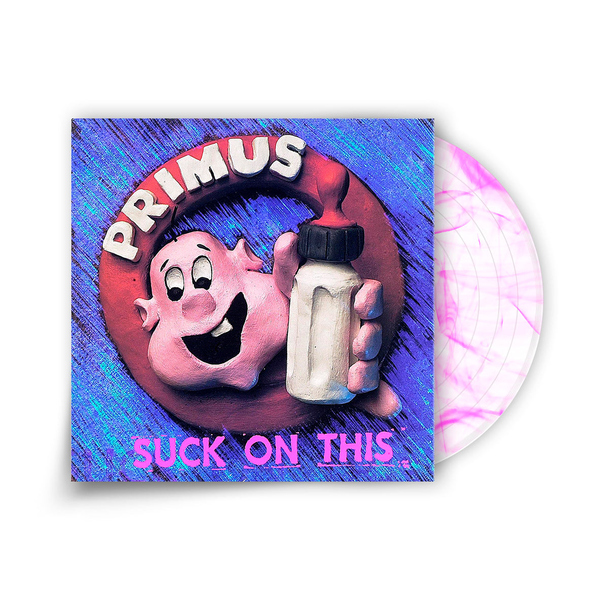 PRIMUS 'FRIZZLE FRY' & 'SUCK ON THIS' LP BUNDLE (Clear w/ Pink Swirls)