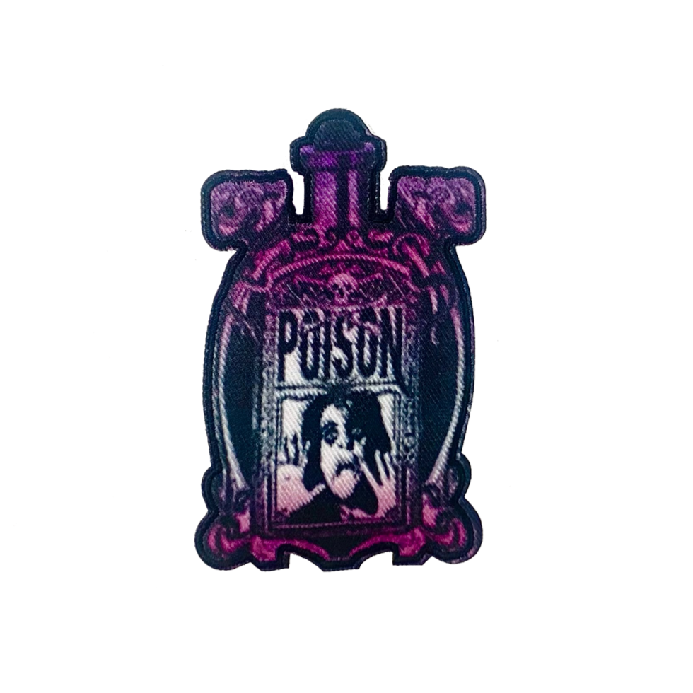 ALICE COOPER POISON BOTTLE EMBROIDERED PATCH