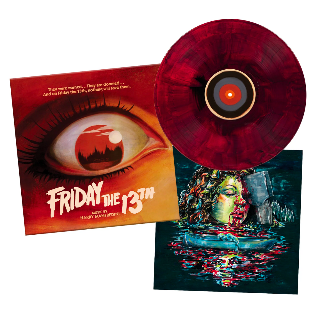 FRIDAY THE 13TH SOUNDTRACK LP (Blood Red & Black Vinyl, Music by Harry Manfredini)