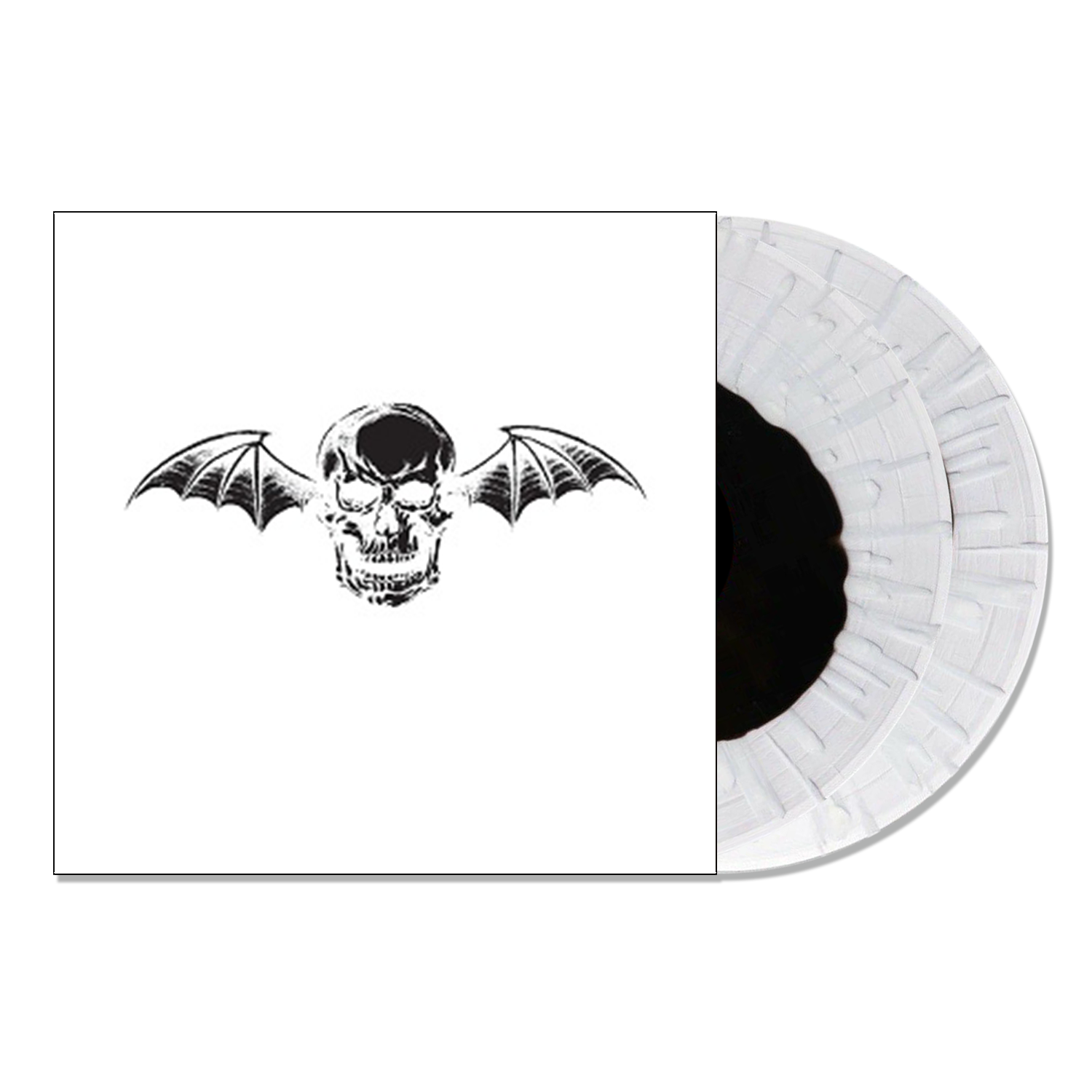 AVENGED SEVENFOLD 'AVENGED SEVENFOLD' LIMITED-EDITION BLACK INSIDE CLEAR WITH WHITE SPLATTER 2LP – ONLY 500 MADE