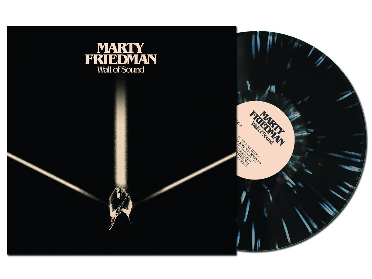 MARTY FRIEDMAN 'WALL OF SOUND' BLACK WITH WHITE SPLATTER LP