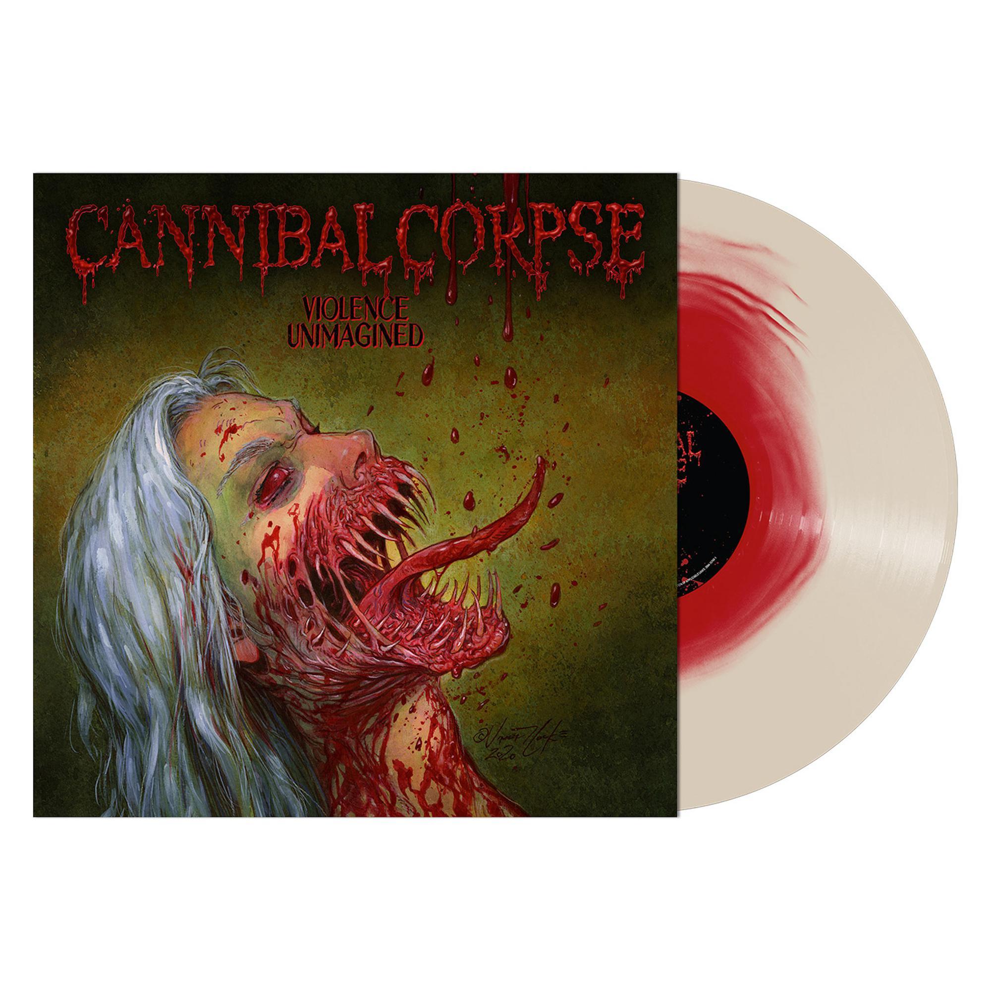 CANNIBAL CORPSE 'VIOLENCE UNIMAGINED' LP (Bone White w/Red Color in Color Vinyl)