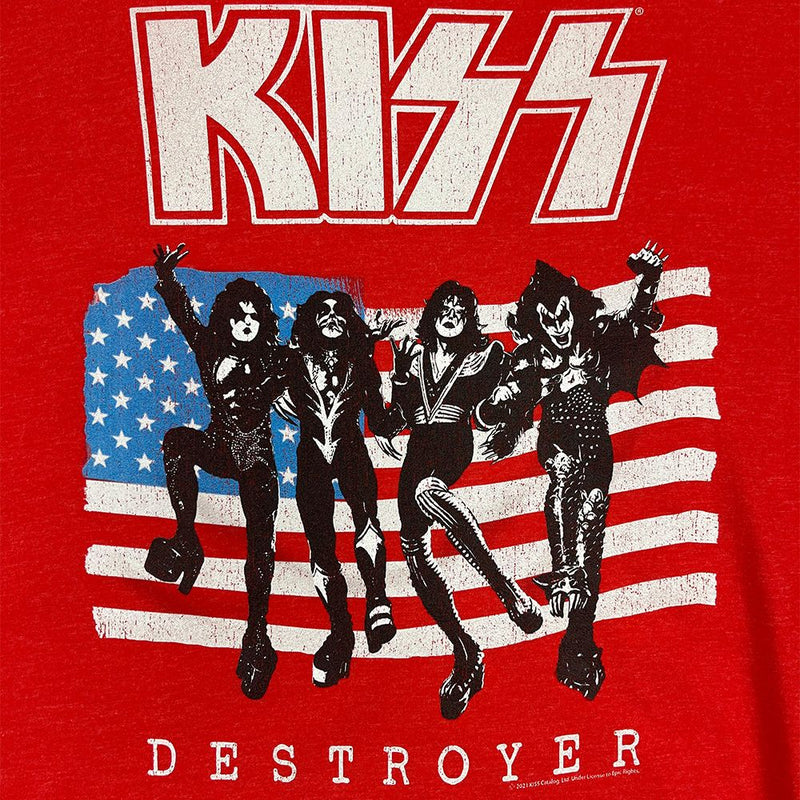 KISS 'DESTROYER' RED T-SHIRT 